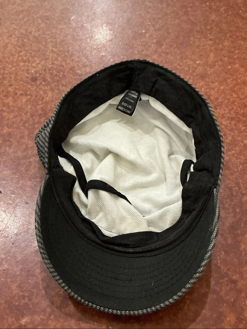 Striped Gray Black Cadet Cap for Women